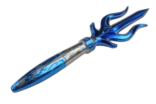 3D Rendered Blue Trident Pen