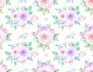 Delicate floral seamless pattern