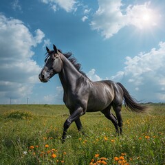 horse in the field