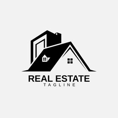 Elegant luxury home and property logo template for realtor, housing, and property development
