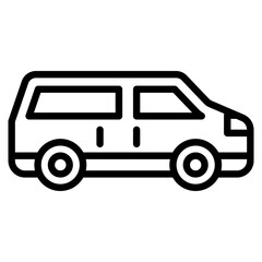 Transport Van line icon