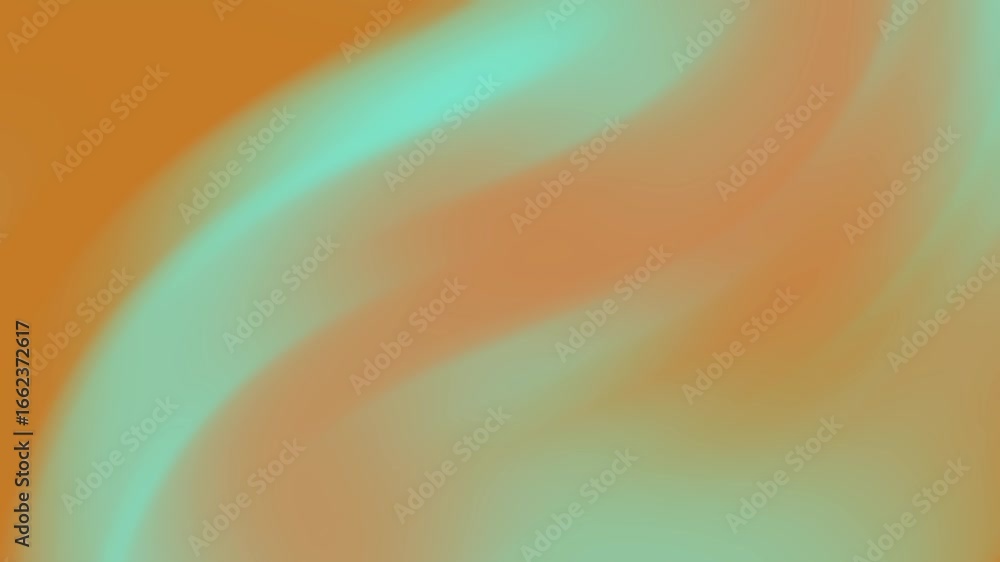 Aufkleber orange and cyan gradient smooth abstract background with modern style waves