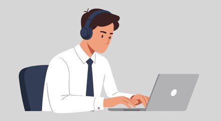 Remote work tips for professionals home office illustration minimalist design focused environment. Vector illustration