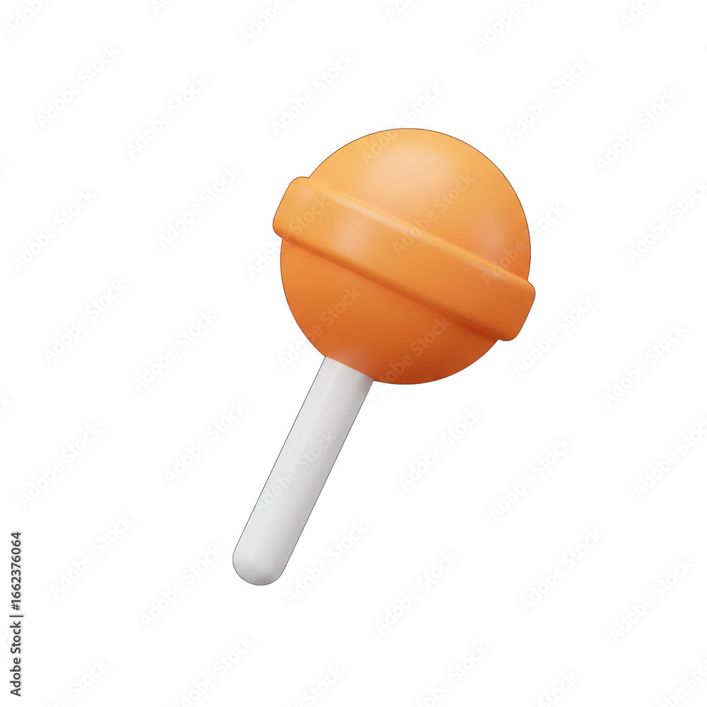 Poster a vibrant, three-dimensional rendering showcases a delightful lollipop against a stark black backdro