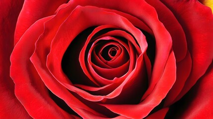 Naklejka premium Close-up Red Rose Petals Romantic Flower Bloom