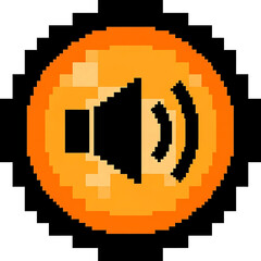 Fototapeta premium Pixelated Speaker Icon 