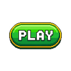 Obraz premium A vibrant green PLAY button for engaging interaction. 