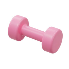 A vibrant pink dumbbell, designed for fitness and strength training, rests against a dark background, symbolizing healthy living and exercise routines for physical well-being.