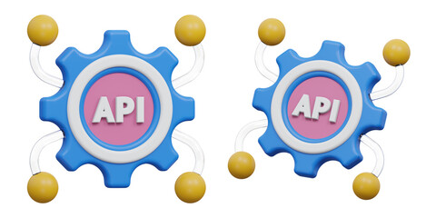 3D Icon for API Integration and Software Development