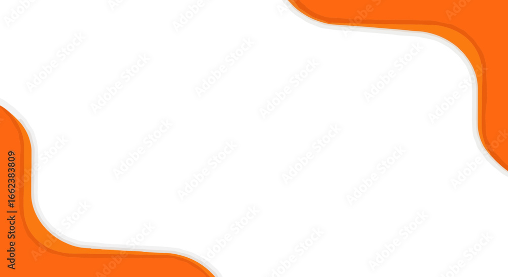 Poster abstract orange corner frame template with white space for text or image. suitable for presentations