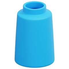 3D Blue Vase Pot Icon