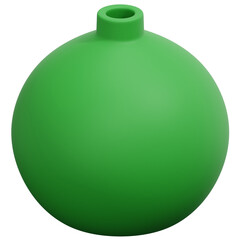 3D Green Vase Pot Icon
