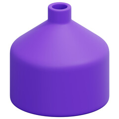 3D Purple Vase Pot Icon