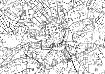Obraz premium Detailed vector highway map zoom of Brno in the Czech Republic