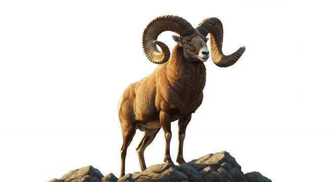Realistic Urial Illustration