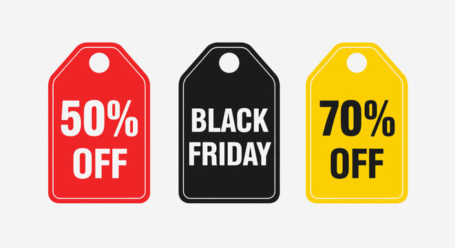 Grab fantastic Black Friday deals with vibrant tags! Score huge savings with 50% and 70% off discounts, making this season unforgettable