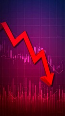 Stock market crash graphic
