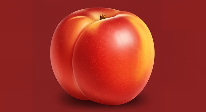 Red Yellow Nectarine Vector
