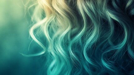 Abstract vibrant hair detail showcasing texture and color gradients