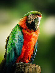blue and green macaw