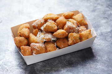 italian fried pizza dough street food