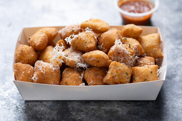 italian fried pizza dough street food