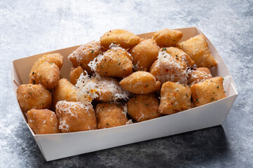 italian fried pizza dough street food