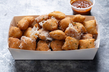 italian fried pizza dough street food