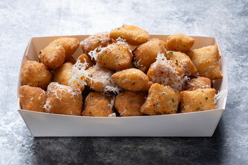 italian fried pizza dough street food
