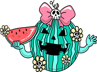 Summerween Watermelon Cartoon