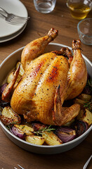 roasted chicken with vegetables