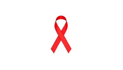 Red ribbon on white background (1)