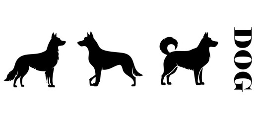 2. Dog Silhouette Vector Icon – Minimal Black Pet Symbol