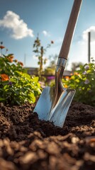 Shovel in the Garden, Ready for Planting