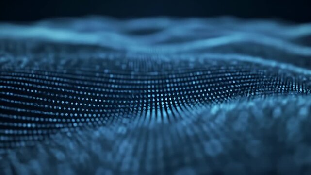 Digital Data Stream: Abstract Binary Code Wave