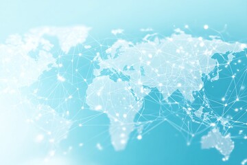 World Map with Network Connections