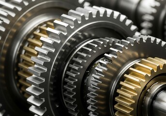 Intricate arrangement of gears representing mechanical precision and engineering prowess