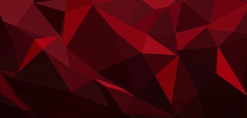 Fototapeta premium Abstract dark red & black polygonal art; sharp angles, geometric shapes, modern design, vector, black