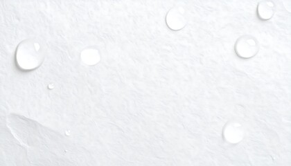 Water droplets on white textured paper
