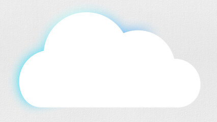 Fototapeta premium Cloud-Shaped Cutout Frame with Soft Blue Shadow