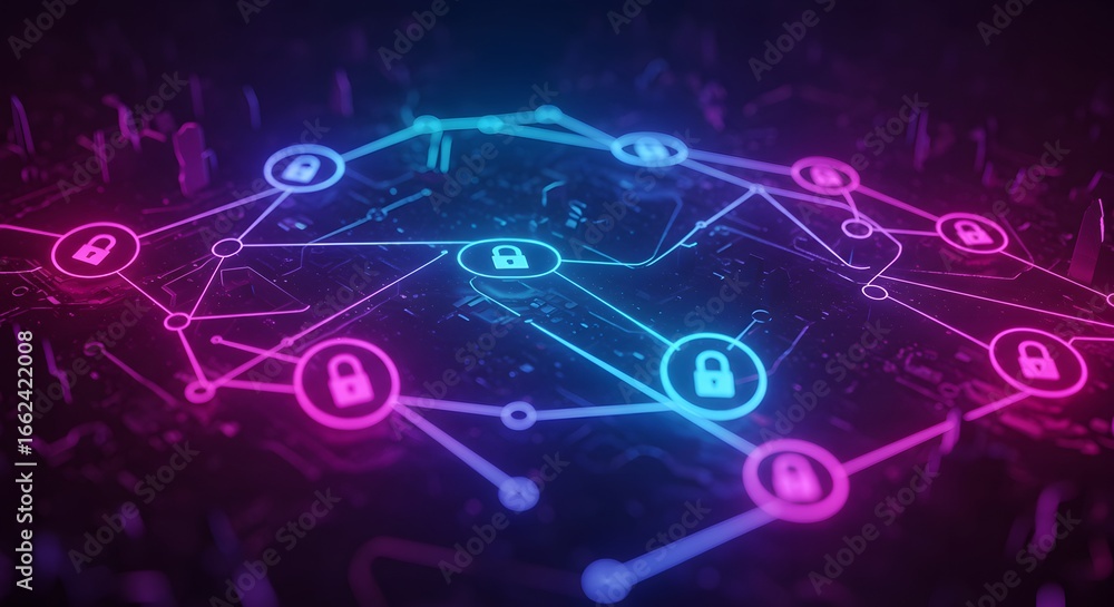 Poster cybersecurity network data protection and secure connections