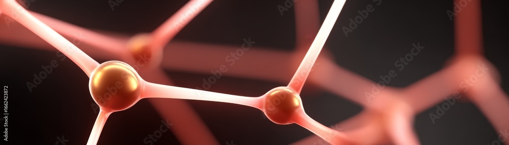 Poster intricate close up visualization of biological nerve cell illustrating the complex network of neuron