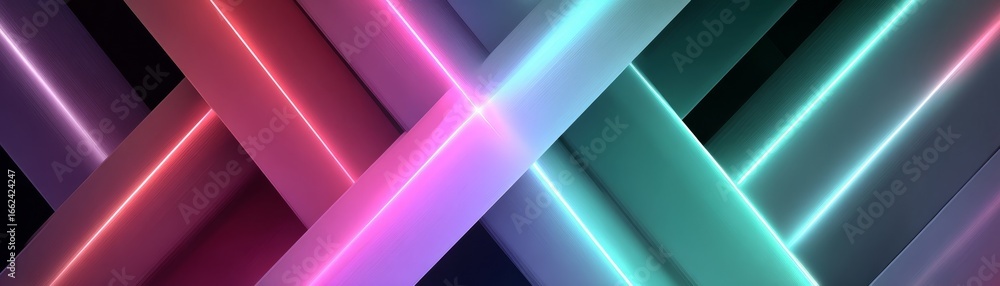 Poster vibrant and dynamic abstract background illustration featuring a spectrum of colorful energetic line