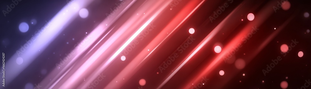 Poster futuristic abstract background design with a beautiful gradient of red and blue light featuring glow