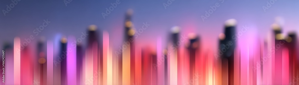 Poster dynamic abstract cityscape background featuring vibrant blurred lines of light and motion a futurist