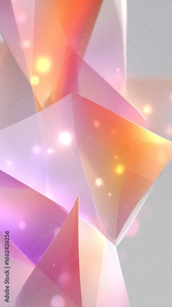 Poster vibrant abstract background with a beautiful blend of pink and orange hues creating a soft dreamy an
