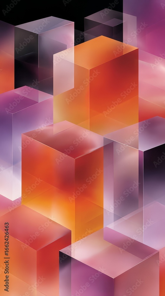 Poster abstract geometric background illustration with a vibrant mosaic of colorful squares and rectangular