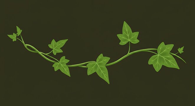 Green Ivy Leaf Vector