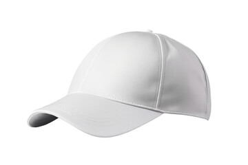 Fototapeta premium A baseball cap sits against a isolated background, illuminated to show its shape.