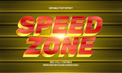 speed zone editable text effect for race